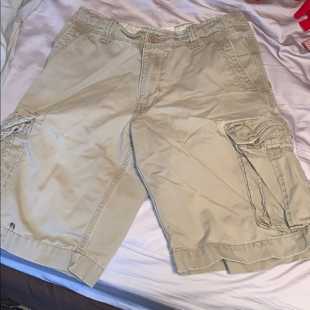 Khaki cargo shorts